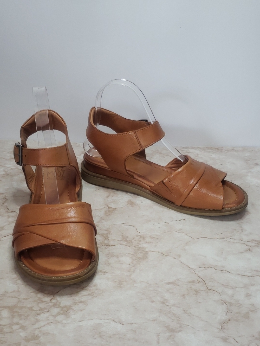 Miz Mooz Tan Women’s Ankle Strap Sandals 38